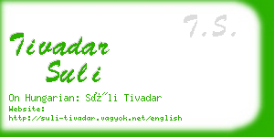 tivadar suli business card